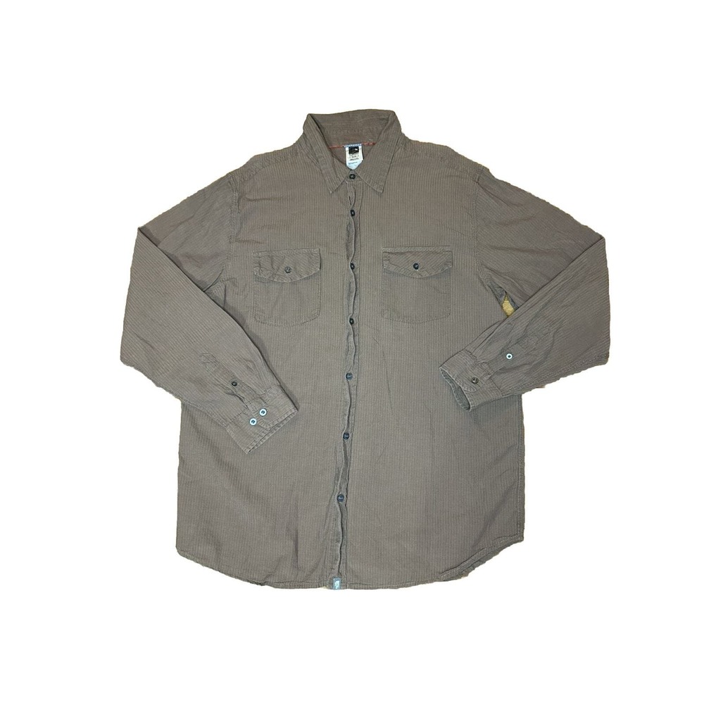 The North Face Men's Long Sleeve Button‎ Front Outdoors Shirt Size XLarge BROWN